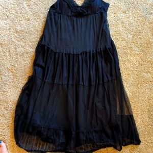 Black summery maxi dress. size L.